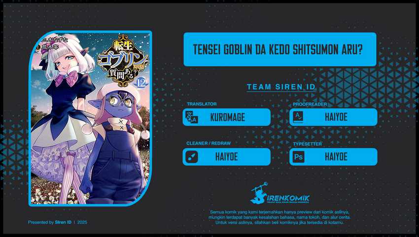 Tensei Goblin da kedo Shitsumon aru? Chapter 124 Bahasa Indonesia